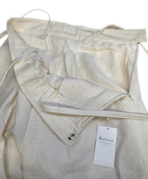 BALLSEY（ボールジィ）BALLSEY (ボールジィ) ライトスラブツイード サスペンダーワイドパンツ アイボリー サイズ:36の古着・服飾アイテム