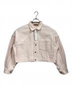 GALERIE VIEギャルリーヴィー）の古着「カラーデニム Gジャン」｜ピンク