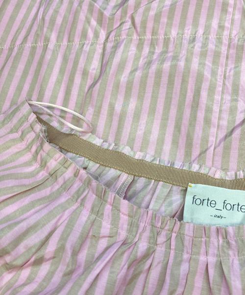 forte forte（フォルテ・フォルテ）forte forte (フォルテ・フォルテ) my skirt stripe ピンク サイズ:1の古着・服飾アイテム