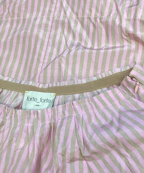 forte forte（フォルテ・フォルテ）forte forte (フォルテ・フォルテ) my skirt stripe ピンク サイズ:1の古着・服飾アイテム