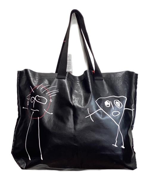 PLAN C（プランシー）PLAN C (プランシー) ピリアンドビアンカラージトートバック ブラックの古着・服飾アイテム