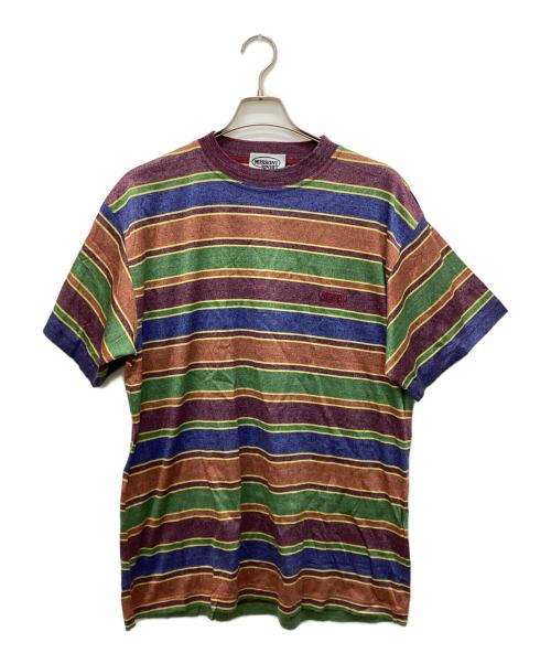 missoni sports（ミッソーニスポーツ）MISSONI SPORTS (ミッソーニスポーツ) ボーダーTシャツ パープル サイズ:L 未使用品の古着・服飾アイテム