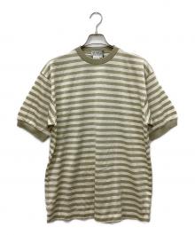 GUCCI（グッチ）の古着「OLDバック刺繍ボーダーTシャツ」｜ベージュ