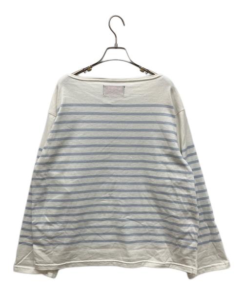 OUTIL（ウティ）OUTIL (ウティ) バスクシャツ ボーダーロングスリーブカットソー　Tシャツ ライトブルーの古着・服飾アイテム