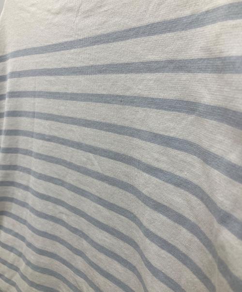OUTIL（ウティ）OUTIL (ウティ) バスクシャツ ボーダーロングスリーブカットソー　Tシャツ ライトブルーの古着・服飾アイテム