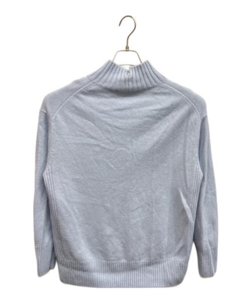 23区（ニジュウサンク）23区 (ニジュウサンク) カシミヤブレンド ハイネック ニット スカイブルー サイズ:38の古着・服飾アイテム
