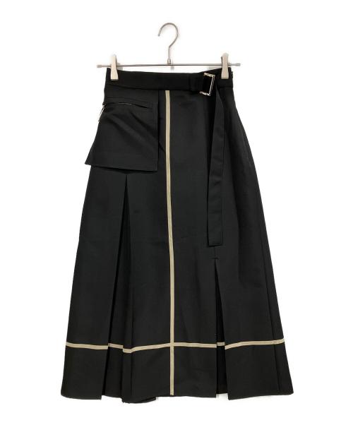 UNITED TOKYO（ユナイテッドトーキョー）UNITED TOKYO (ユナイテッドトーキョー) クロッシングラインスカート ブラック サイズ:1の古着・服飾アイテム