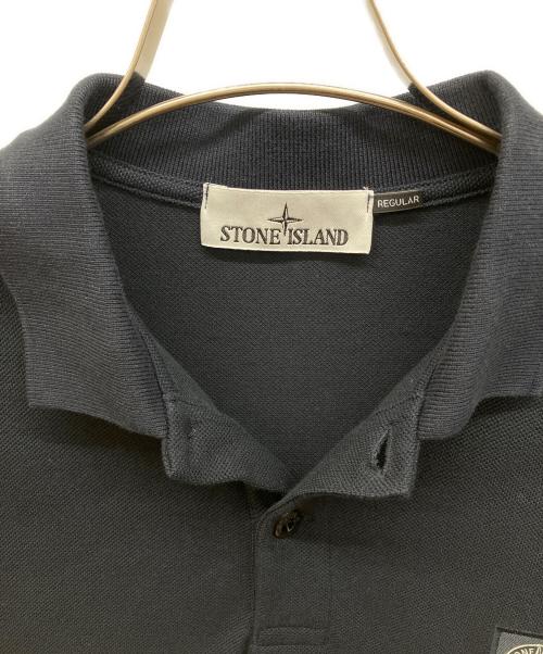 STONE ISLAND（ストーンアイランド）STONE ISLAND (ストーンアイランド) オーガニックコットンピケポロシャツ ネイビー サイズ:ｌの古着・服飾アイテム