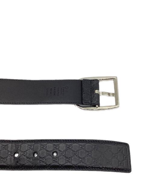 GUCCI（グッチ）GUCCI (グッチ) マイクログッチシマレザーベルト ブラックの古着・服飾アイテム