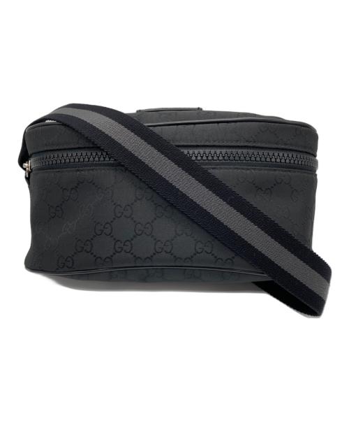 GUCCI（グッチ）GUCCI (グッチ) GGナイロン 2WAYバッグ　ボディバッグ ブラックの古着・服飾アイテム