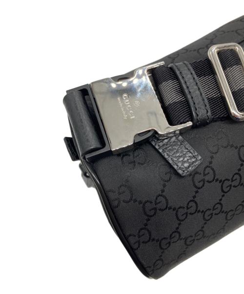 GUCCI（グッチ）GUCCI (グッチ) GGナイロン 2WAYバッグ　ボディバッグ ブラックの古着・服飾アイテム