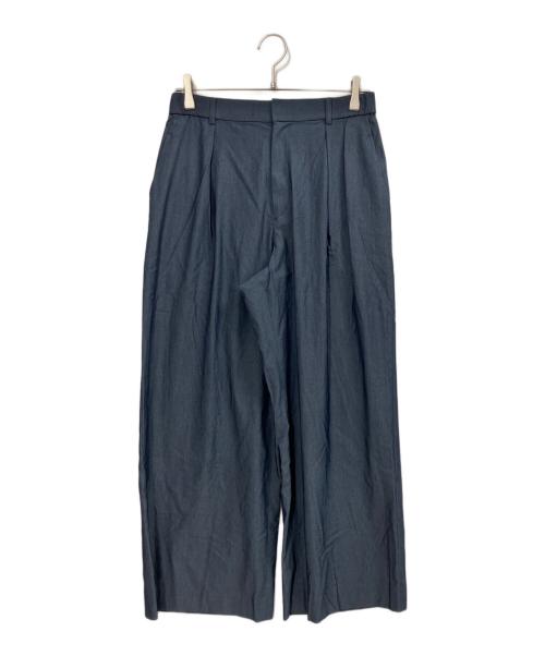 自由区（ジユウク）自由区 (ジユウク) ドレープツイルワイド パンツ インディゴ サイズ:40の古着・服飾アイテム