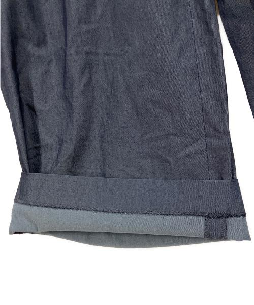 自由区（ジユウク）自由区 (ジユウク) ドレープツイルワイド パンツ インディゴ サイズ:40の古着・服飾アイテム