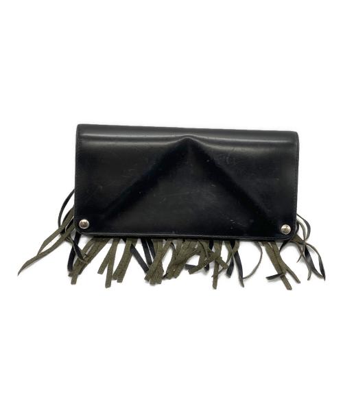 COMME des GARCONS（コムデギャルソン）COMME des GARCONS (コムデギャルソン) レザーフリンジロングウォレット ブラックの古着・服飾アイテム
