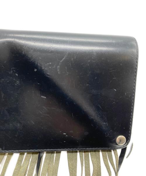 COMME des GARCONS（コムデギャルソン）COMME des GARCONS (コムデギャルソン) レザーフリンジロングウォレット ブラックの古着・服飾アイテム