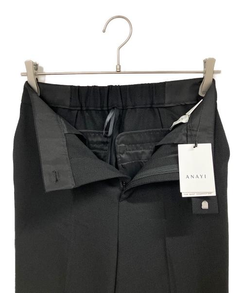 ANAYI（アナイ）ANAYI (アナイ) ライトスラブフレアクロップドパンツ ブラック サイズ:36 未使用品の古着・服飾アイテム