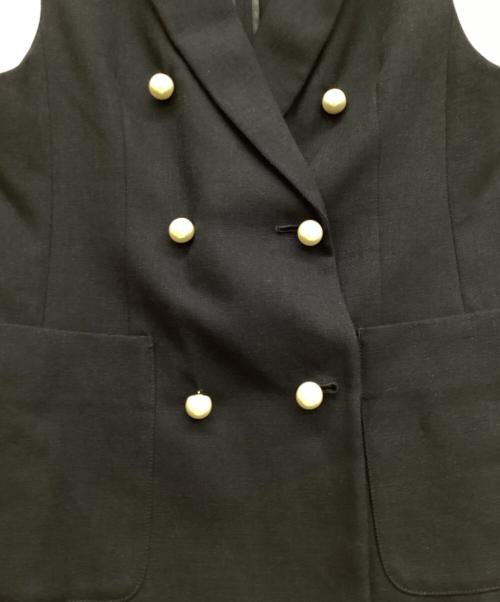 ANAYI（アナイ）ANAYI (アナイ) リネンブライトクロステーラードジレ ネイビー サイズ:36の古着・服飾アイテム