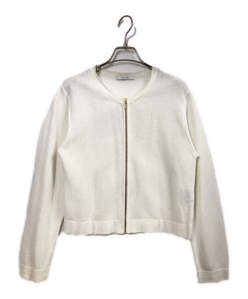 ANAYI（アナイ）ANAYI (アナイ) カノコメッシュブルゾン ホワイト サイズ:38の古着・服飾アイテム