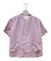 快晴堂（カイセイドウ）の古着「スプリングリネン Girl'sスタンドシャツ」｜パープル