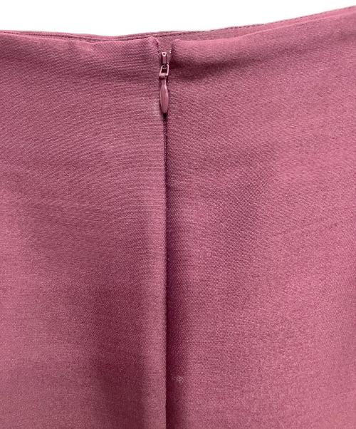 STRASBURGO（ストラスブルゴ）STRASBURGO (ストラスブルゴ) ウールシルク ラップ風タイトスカート パープル サイズ:38の古着・服飾アイテム
