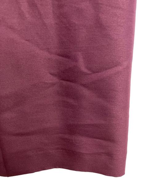 STRASBURGO（ストラスブルゴ）STRASBURGO (ストラスブルゴ) ウールシルク ラップ風タイトスカート パープル サイズ:38の古着・服飾アイテム