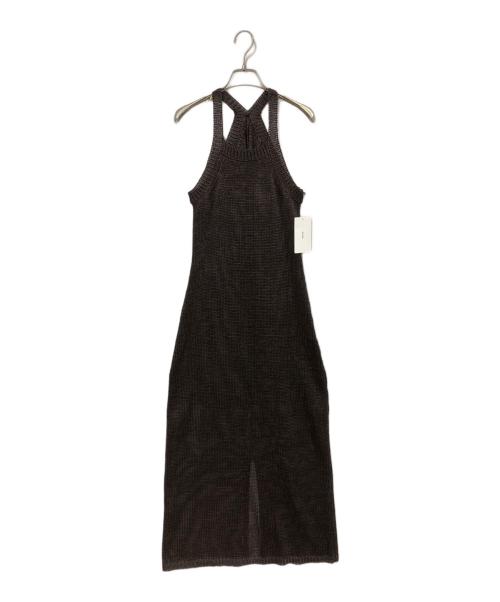 anuke（アンヌーク）anuke (アンヌーク) Strawyarn Knit Onepiece ブラウン サイズ:38の古着・服飾アイテム