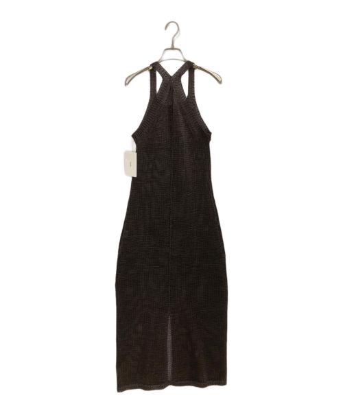 anuke（アンヌーク）anuke (アンヌーク) Strawyarn Knit Onepiece ブラウン サイズ:38の古着・服飾アイテム