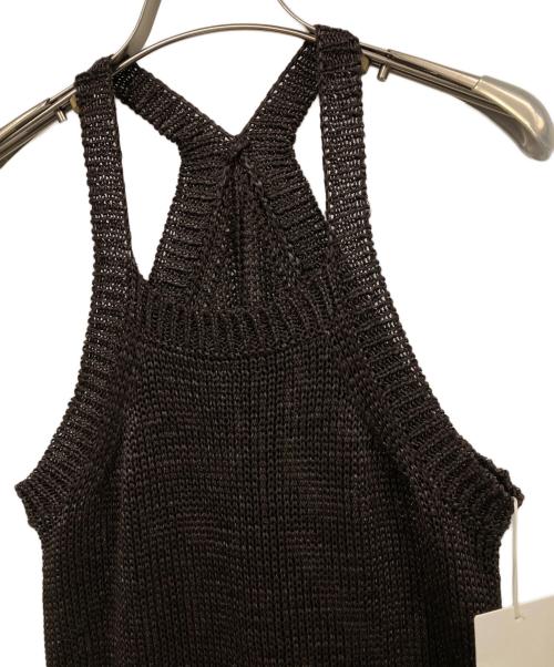 anuke（アンヌーク）anuke (アンヌーク) Strawyarn Knit Onepiece ブラウン サイズ:38の古着・服飾アイテム