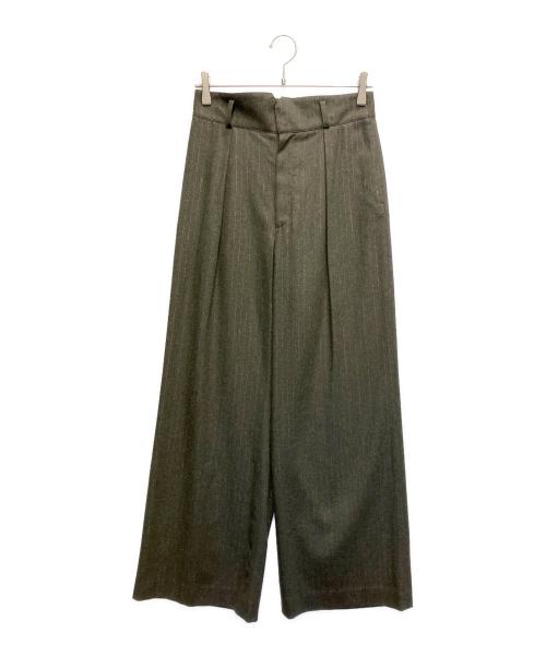 ANAYI（アナイ）ANAYI (アナイ) ラメストライプパンツ ブラウン サイズ:38 未使用品の古着・服飾アイテム