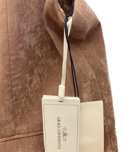 GRACE CONTINENTAL（（グレースコンチネンタル）GRACE CONTINENTAL (（グレースコンチネンタル) クラッシュサテンキャミトップ ブラウン サイズ:36の古着・服飾アイテム