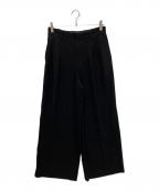 Spick and Spanスピック＆スパン）の古着「シルキードレープ2タックワイドパンツ」｜ブラック