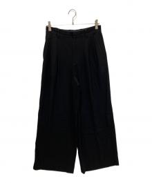 Spick and Span（スピック＆スパン）の古着「シルキードレープ2タックワイドパンツ」｜ブラック