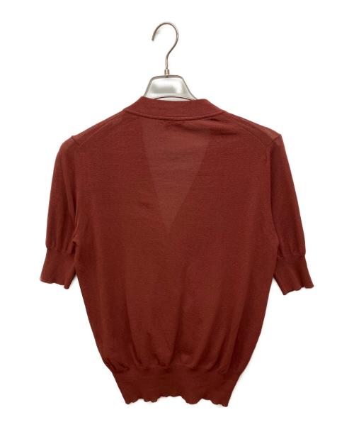 YLEVE（イレーヴ）YLEVE (イレーヴ) Vネックカーディガン ボルドー サイズ:Freeの古着・服飾アイテム