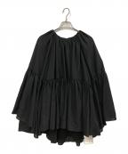 CELFORDセルフォード）の古着「ペプラムケープブラウス」｜ブラック