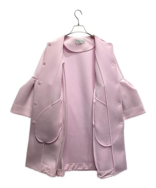 CELFORD（セルフォード）CELFORD (セルフォード) ベルスリーブコクーンコート ピンク サイズ:SIZE ONEの古着・服飾アイテム