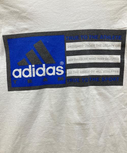 adidas（アディダス）adidas (アディダス) 90’SロゴプリントTシャツ ホワイト サイズ:Ｓの古着・服飾アイテム