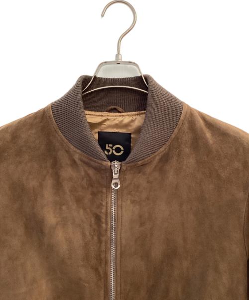 Cinquanta（チンクワンタ）Cinquanta (チンクワンタ) ゴートスエードボンバーブルゾン ブラウン サイズ:50の古着・服飾アイテム