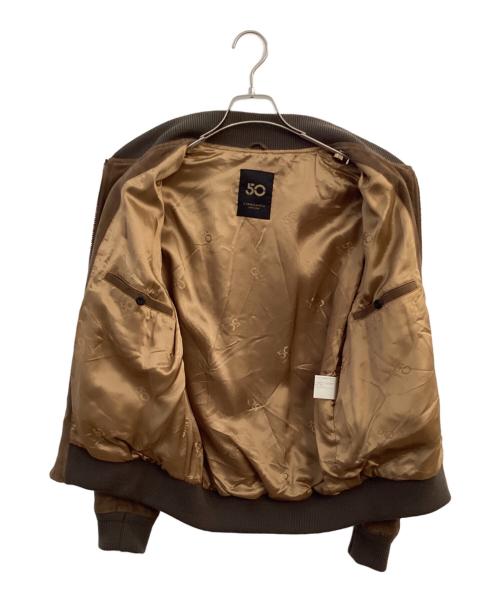 Cinquanta（チンクワンタ）Cinquanta (チンクワンタ) ゴートスエードボンバーブルゾン ブラウン サイズ:50の古着・服飾アイテム