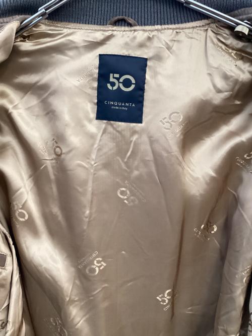 Cinquanta（チンクワンタ）Cinquanta (チンクワンタ) ゴートスエードボンバーブルゾン ブラウン サイズ:50の古着・服飾アイテム