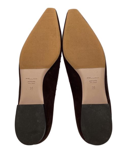 PELLICO（ペリーコ）PELLICO (ペリーコ) スタッズパンプス ブラウン サイズ:38の古着・服飾アイテム