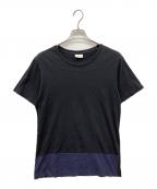 DRIES VAN NOTENドリスヴァンノッテン）の古着「バイカラー切り替えTシャツ」｜ブラック