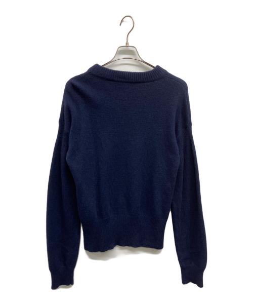 MARNI（マルニ）MARNI (マルニ) シェットランドウールナイロンクルーネックロゴニット ネイビー サイズ:50の古着・服飾アイテム
