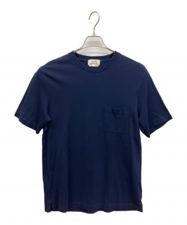 中古・古着通販】HERMES (エルメス) ポケットTシャツ ネイビー サイズ