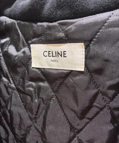 CELINE（セリーヌ）CELINE (セリーヌ) ルーズテディジャケット / チャコールウォッシュ デニム ブラック×チャコールグレー サイズ:XSの古着・服飾アイテム