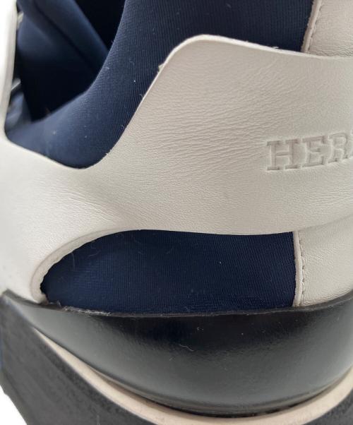 HERMES（エルメス）HERMES (エルメス) プレイヤー（Player） スニーカー ネイビー×ホワイト サイズ:42の古着・服飾アイテム