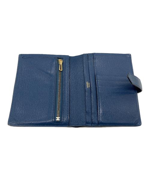 HERMES（エルメス）HERMES (エルメス) コンパクトウォレット ブルーの古着・服飾アイテム