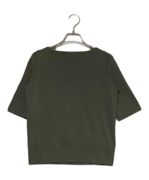 Demi-Luxe Beams（デミルクス ビームス）Demi-Luxe Beams (デミルクス ビームス) シンプル ボートネックニット カーキ サイズ:FREEの古着・服飾アイテム