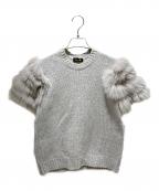 DRAWERドゥロワー）の古着「フォックステープショートスリーブ」｜グレー