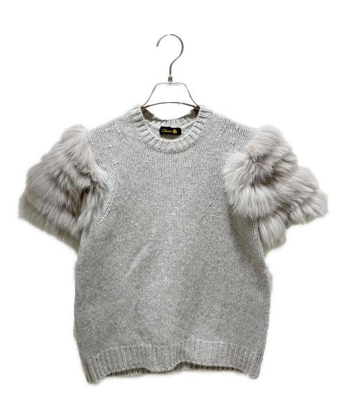 DRAWER（ドゥロワー）DRAWER (ドゥロワー) フォックステープショートスリーブ グレー サイズ:Freeの古着・服飾アイテム