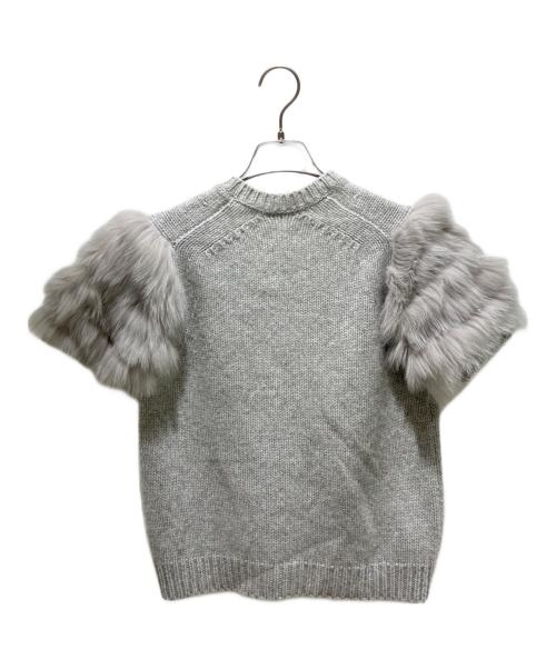 DRAWER（ドゥロワー）DRAWER (ドゥロワー) フォックステープショートスリーブ グレー サイズ:Freeの古着・服飾アイテム